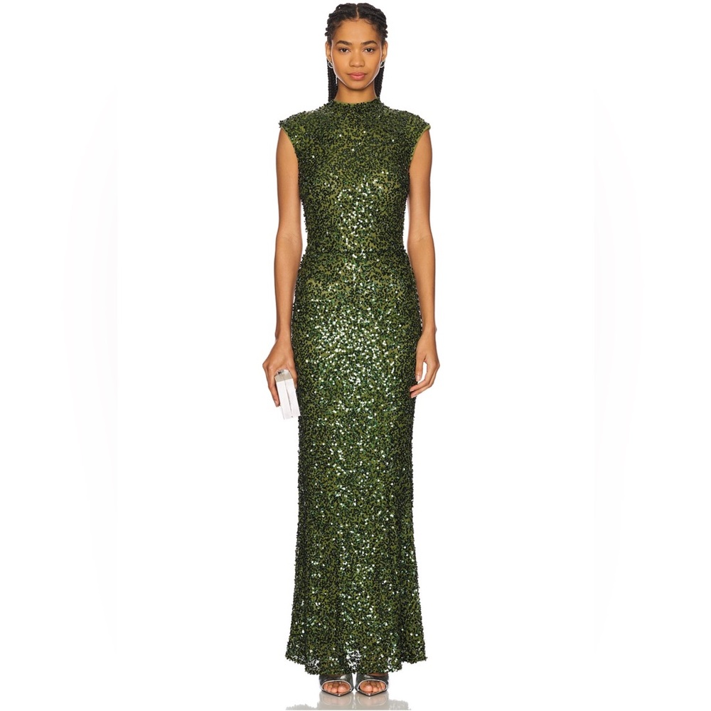 Green Sequin Maxi Dress